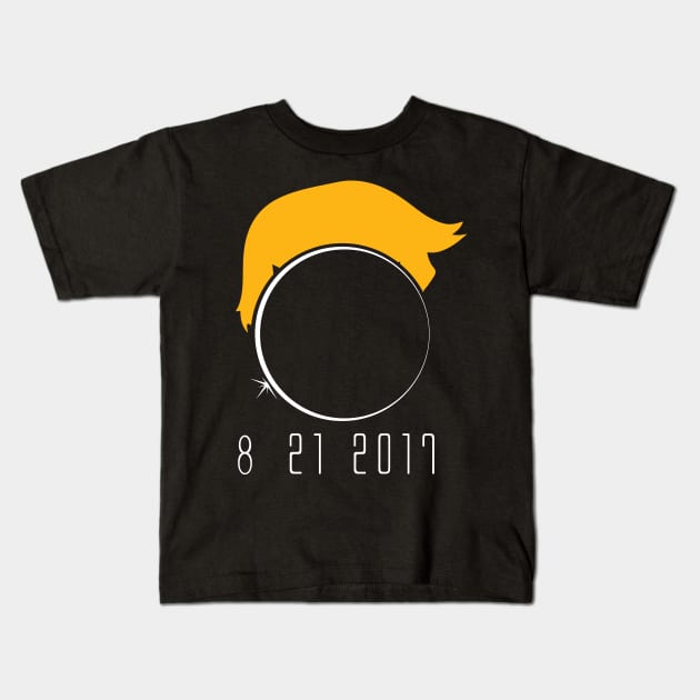 Eclipse 2017 8-21-17 Trump Hair Kids T-Shirt by joshp214